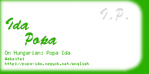 ida popa business card